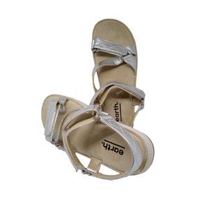 Earth Leather Sport Sandals - Sylt Saba 8.5 Light Silver